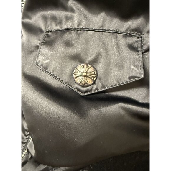 Chrome Hearts Black Bomber Jacket With Shearling Lining & Cross Details M - Picture 14 of 16